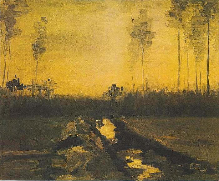 Vincent Van Gogh Landscape at Dusk Spain oil painting art